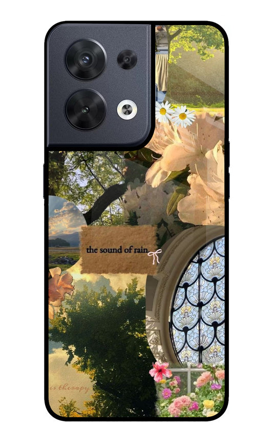 Rain Oppo Reno8 Glass Case