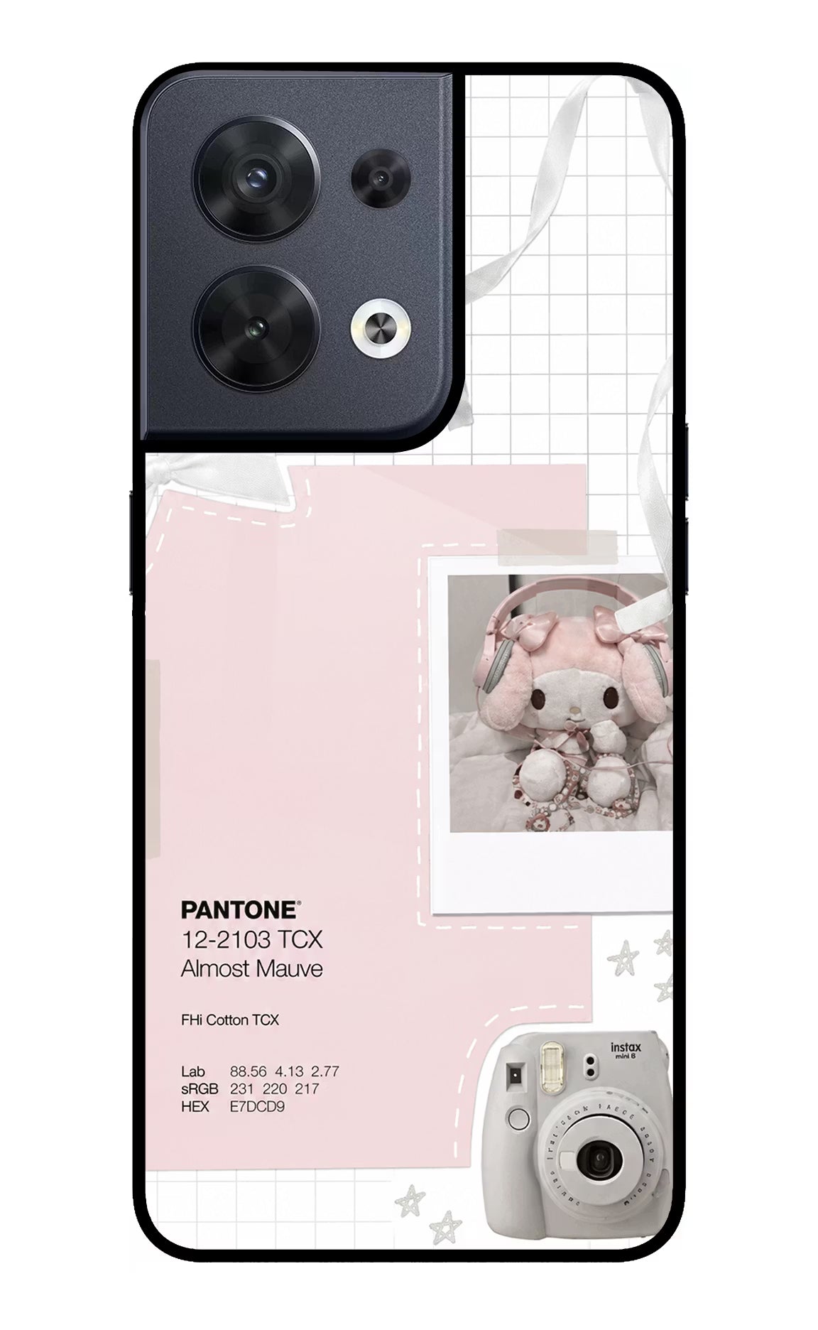 Pantone Asthetic Oppo Reno8 Glass Case