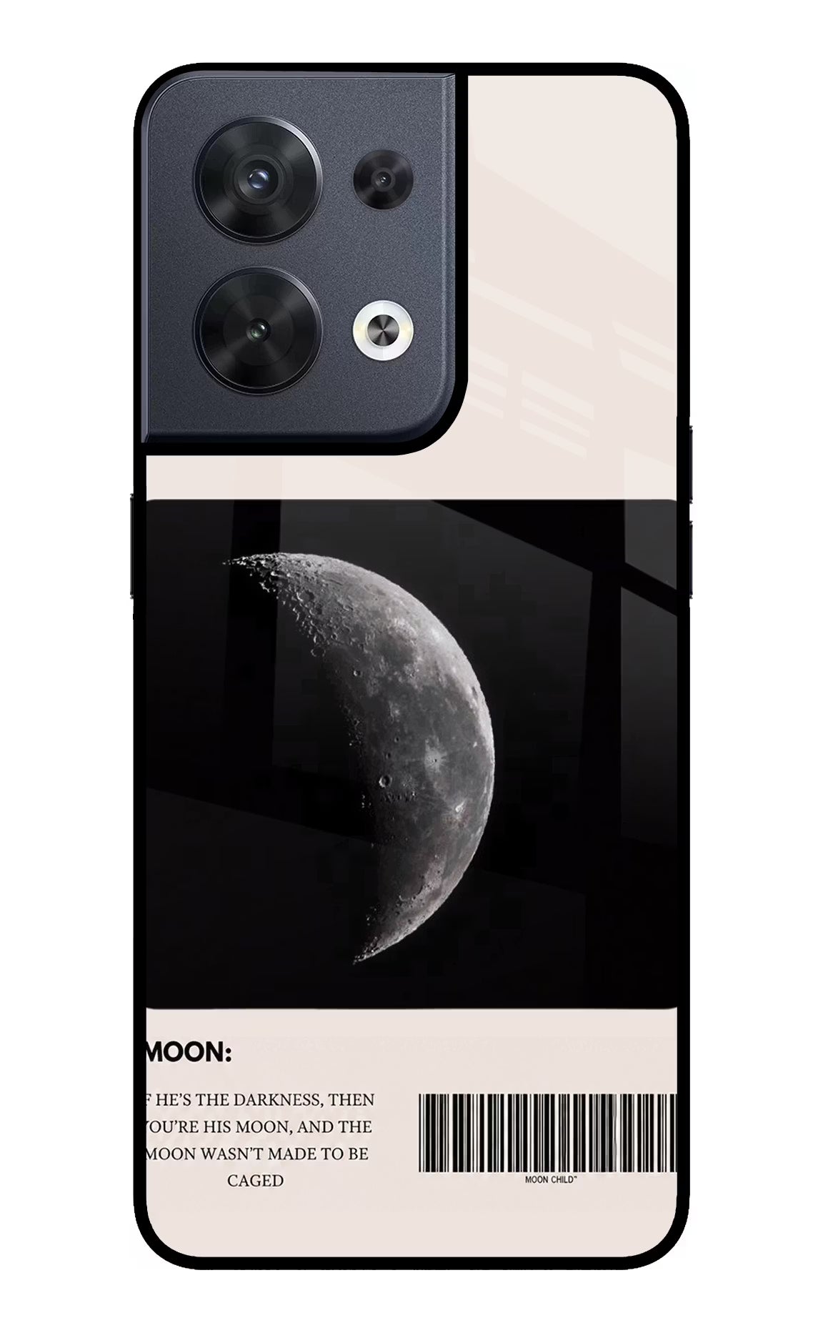 Moon Phase Oppo Reno8 Glass Case