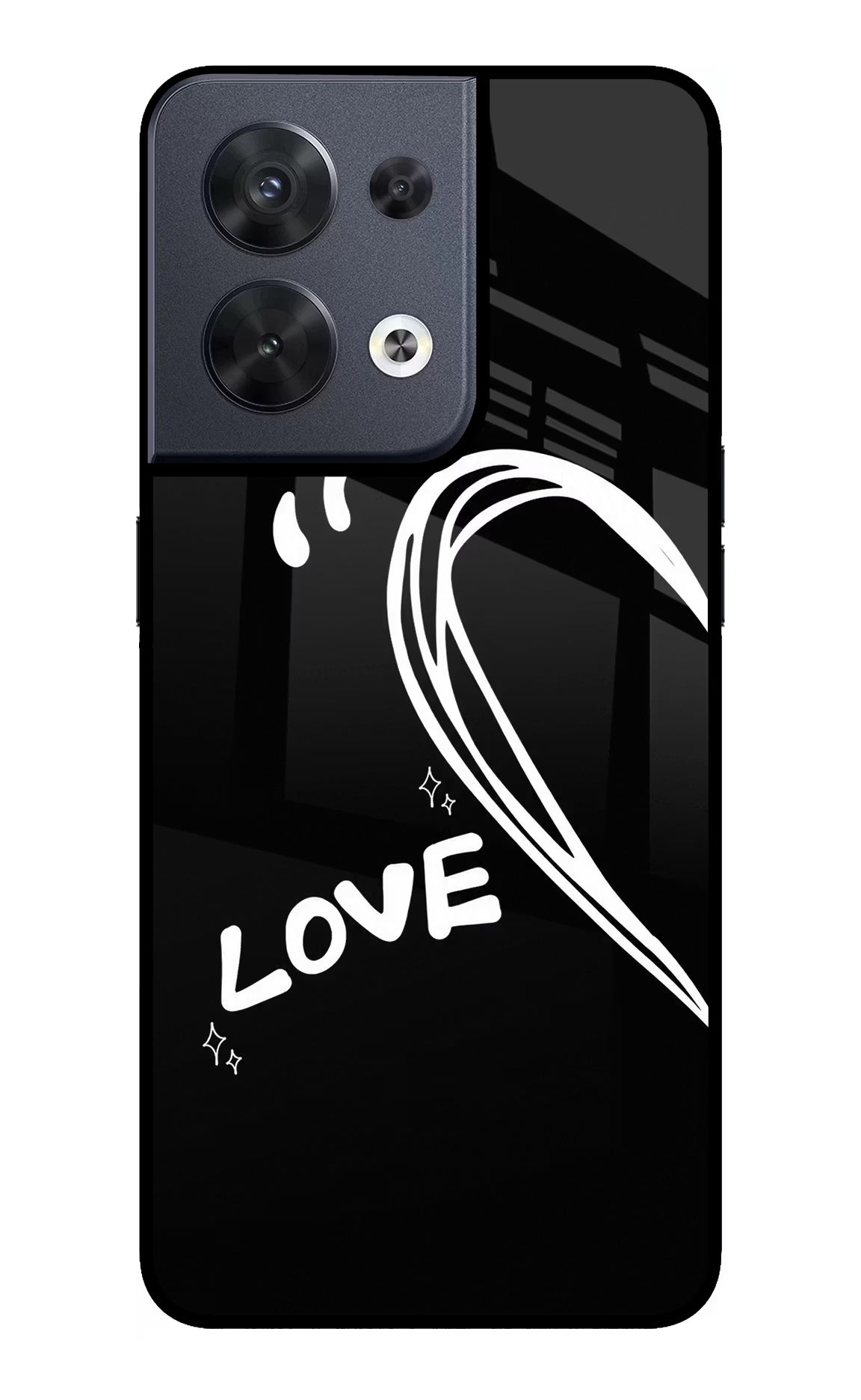Love Line Oppo Reno8 Glass Case