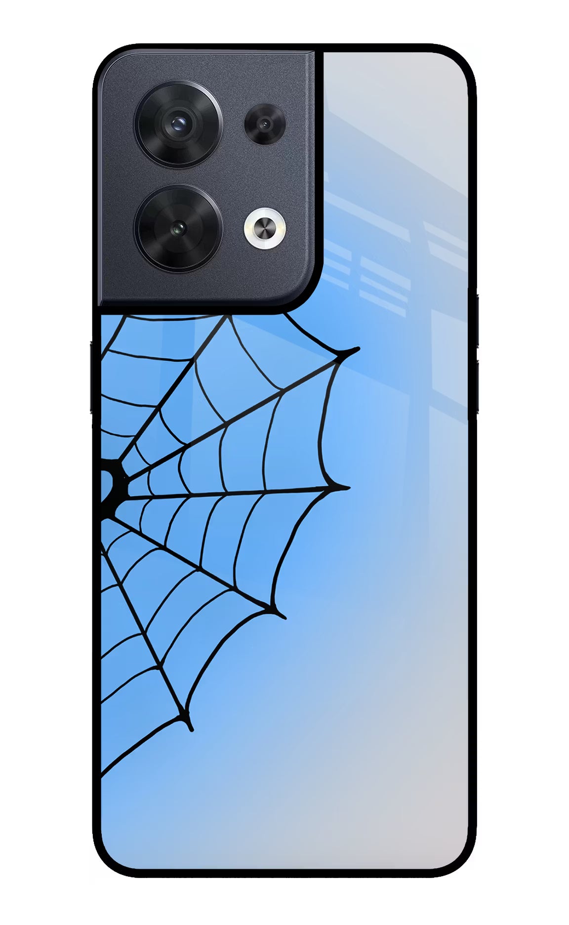 Blue Web Oppo Reno8 Glass Case