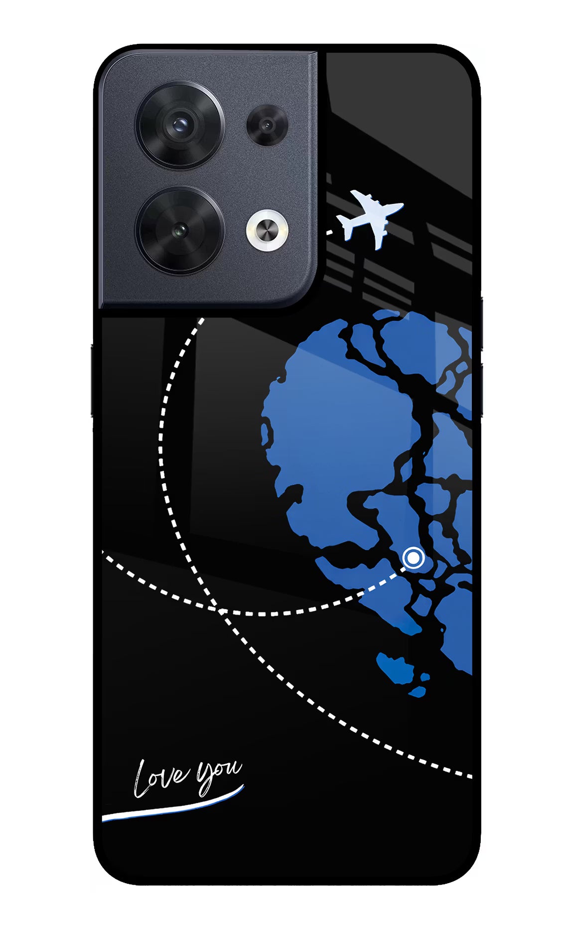 Love Orbit Oppo Reno8 Glass Case