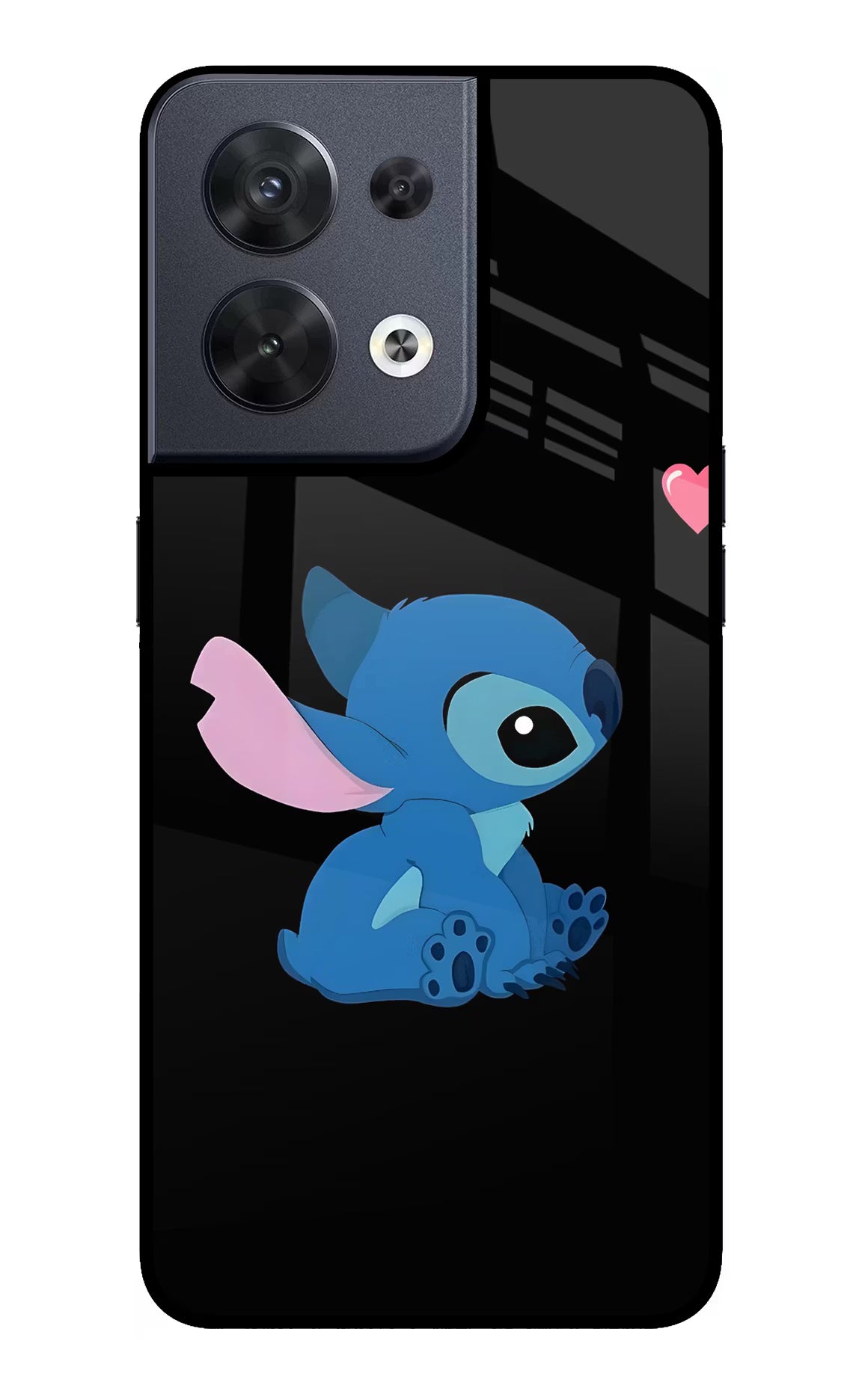 Stitch Crush Oppo Reno8 Glass Case