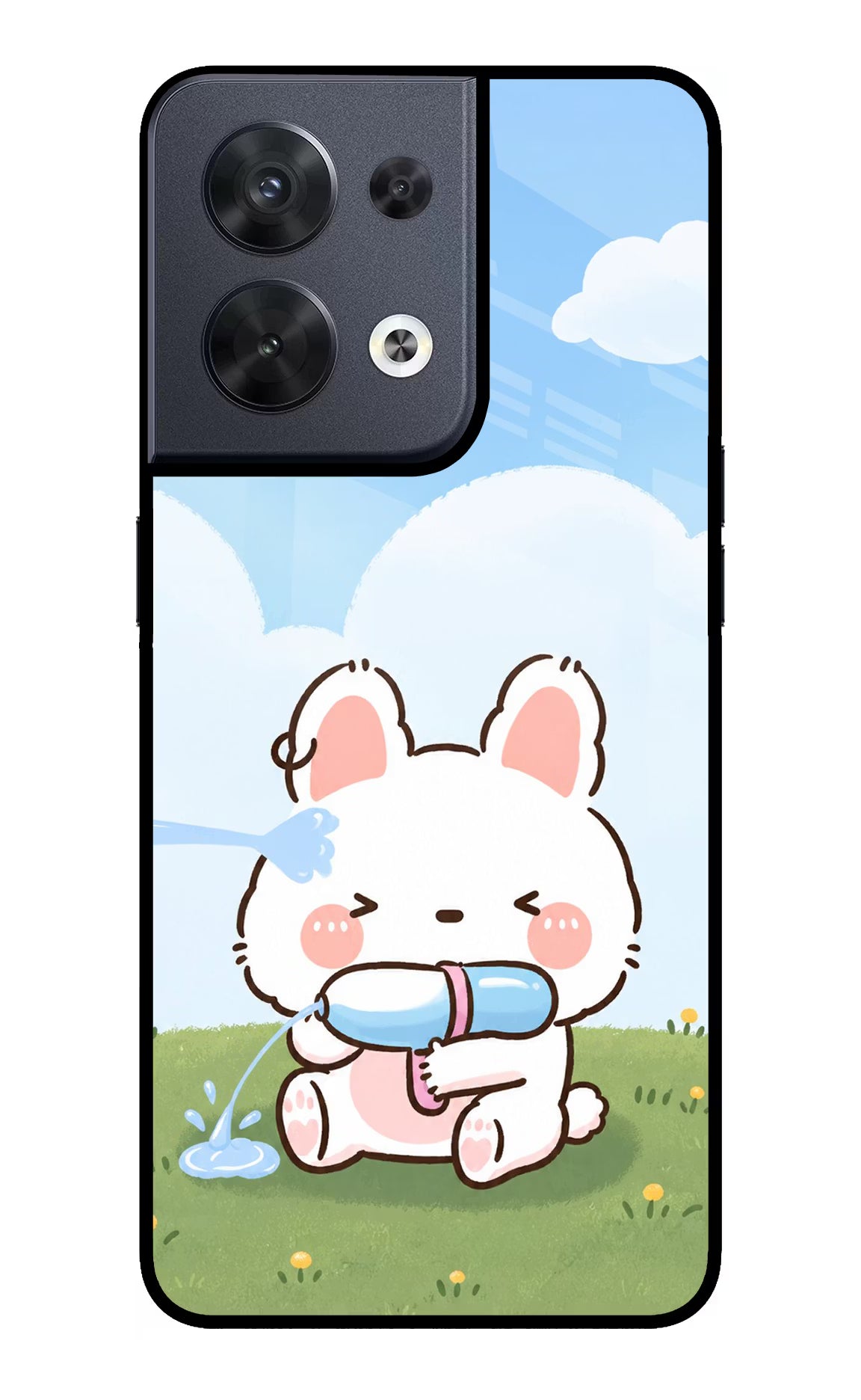 Bunny Treat Oppo Reno8 Glass Case