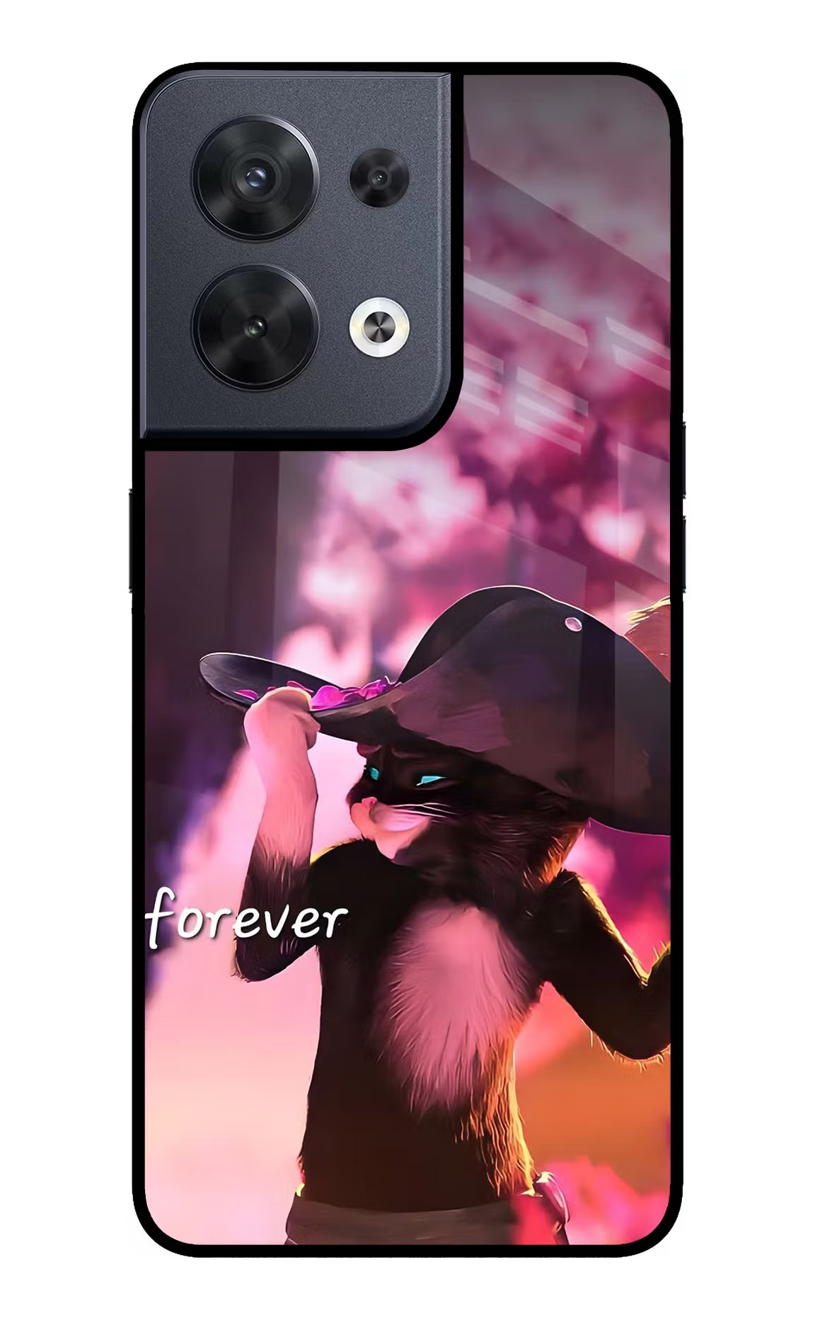 Forever Cat Oppo Reno8 Glass Case