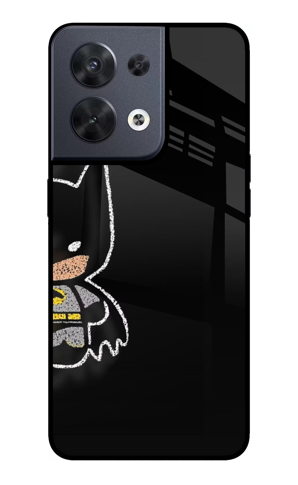 Bat Kitty Oppo Reno8 Glass Case