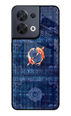 Koi Blue Oppo Reno8 Glass Case