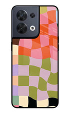 Wavy Grid Oppo Reno8 Glass Case