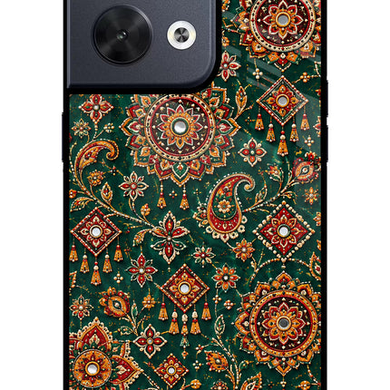 Green Pataka Oppo Reno8 Glass Case