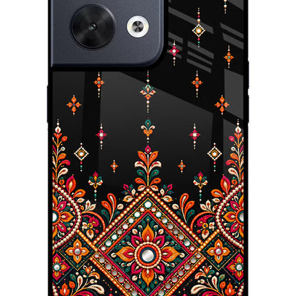 Noir Mehfil Oppo Reno8 Glass Case