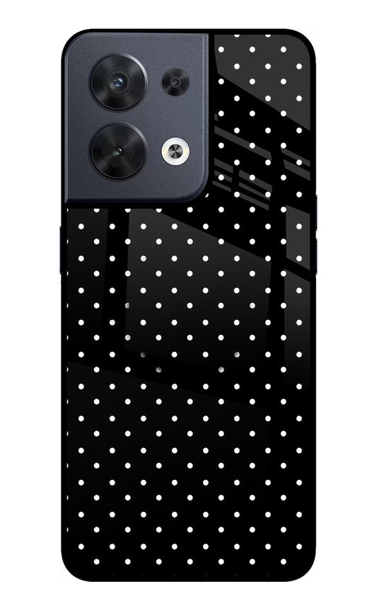 White Dots Oppo Reno8 Glass Case