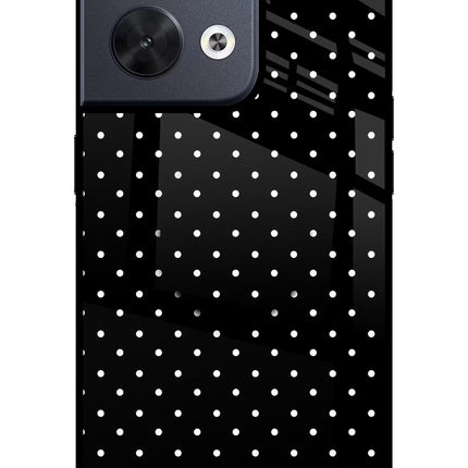 White Dots Oppo Reno8 Glass Case