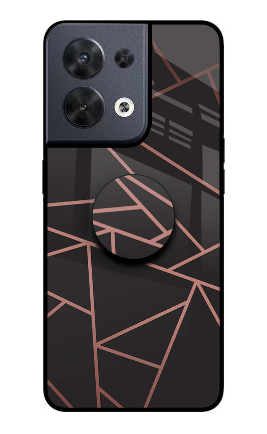 Geometric Pattern Oppo Reno8 Glass Case