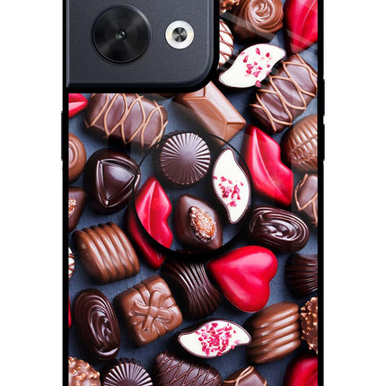 Chocolates Oppo Reno8 Pop Case by Casekaro