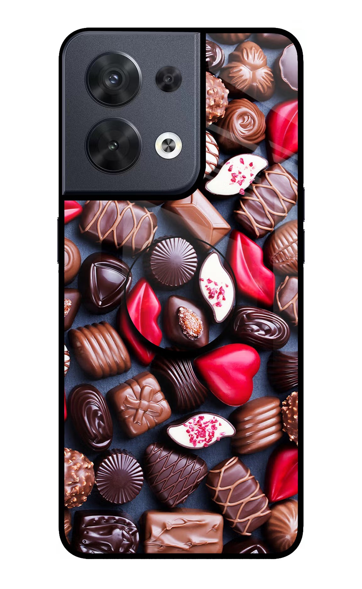 Chocolates Oppo Reno8 Pop Case by Casekaro