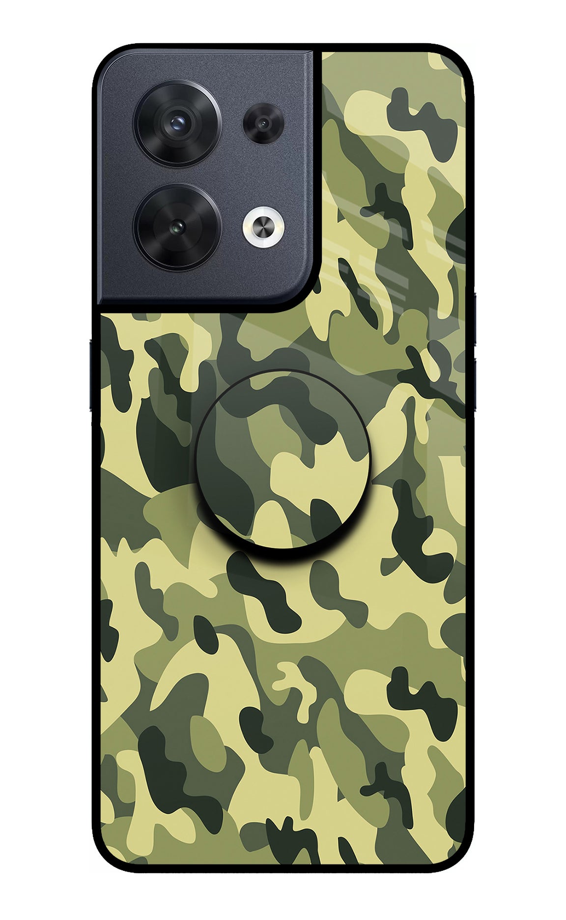 Camouflage Oppo Reno8 Glass Case