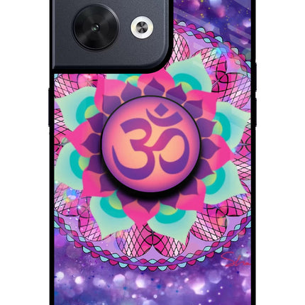 Om Purple Oppo Reno8 Pop Case by Casekaro