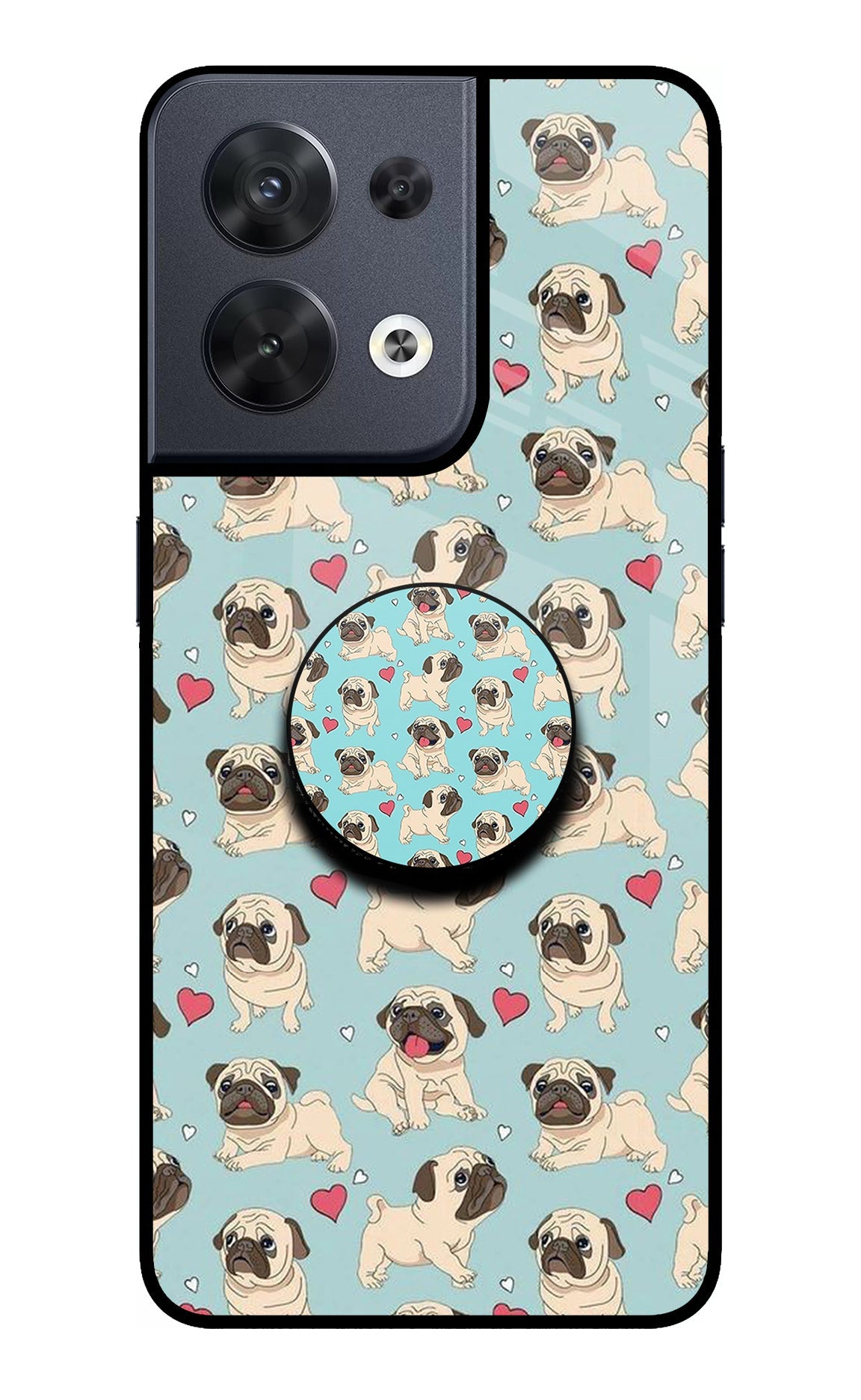 Pug Dog Oppo Reno8 Pop Case