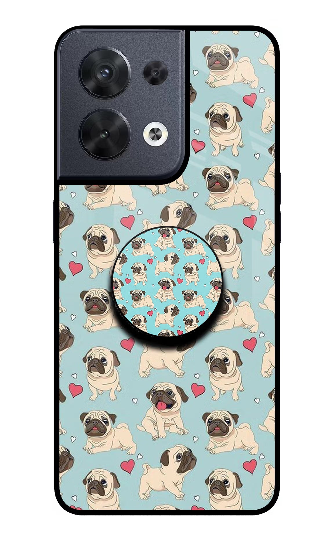 Pug Dog Oppo Reno8 Pop Case by Casekaro