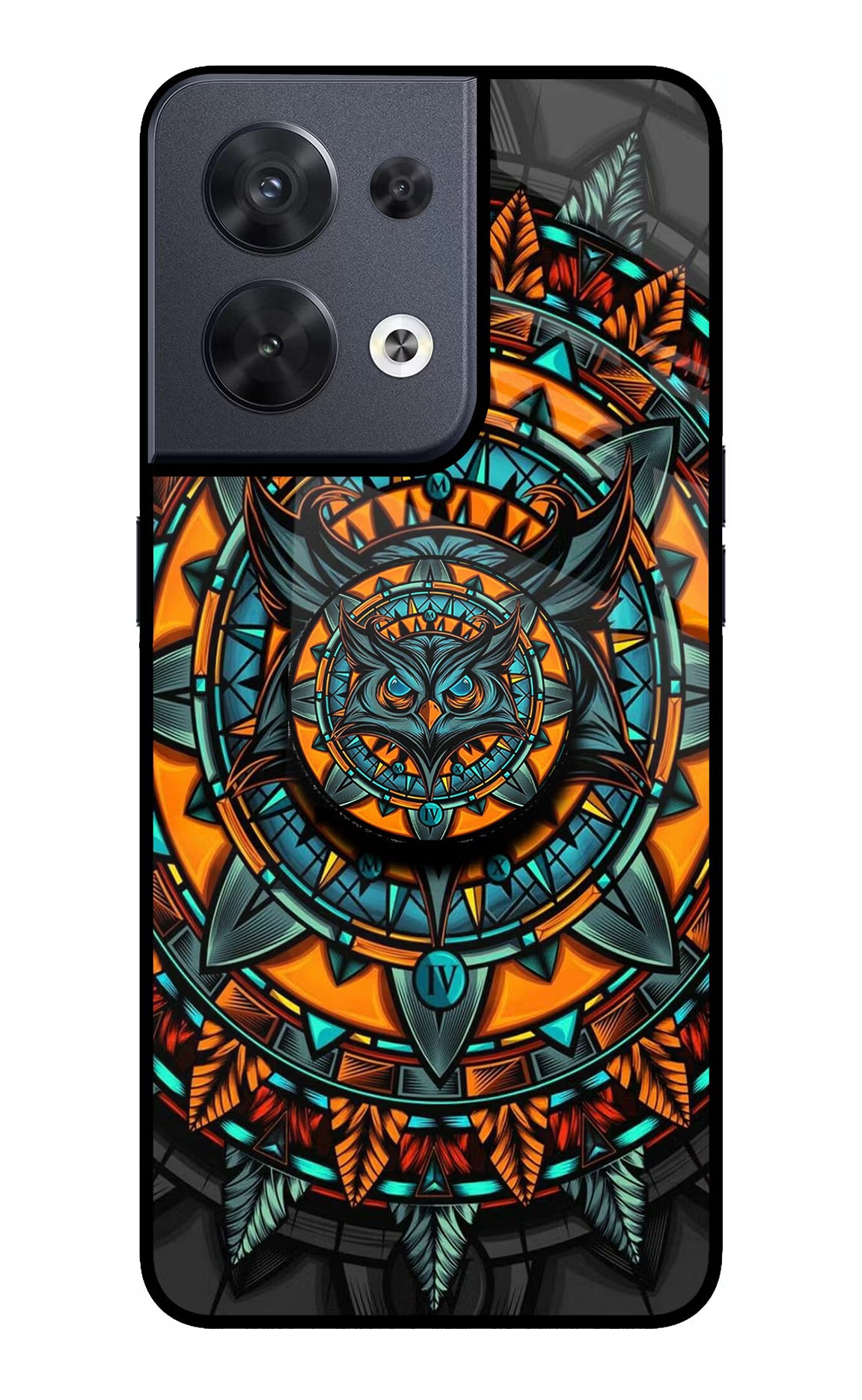 Angry Owl Oppo Reno8 Glass Case