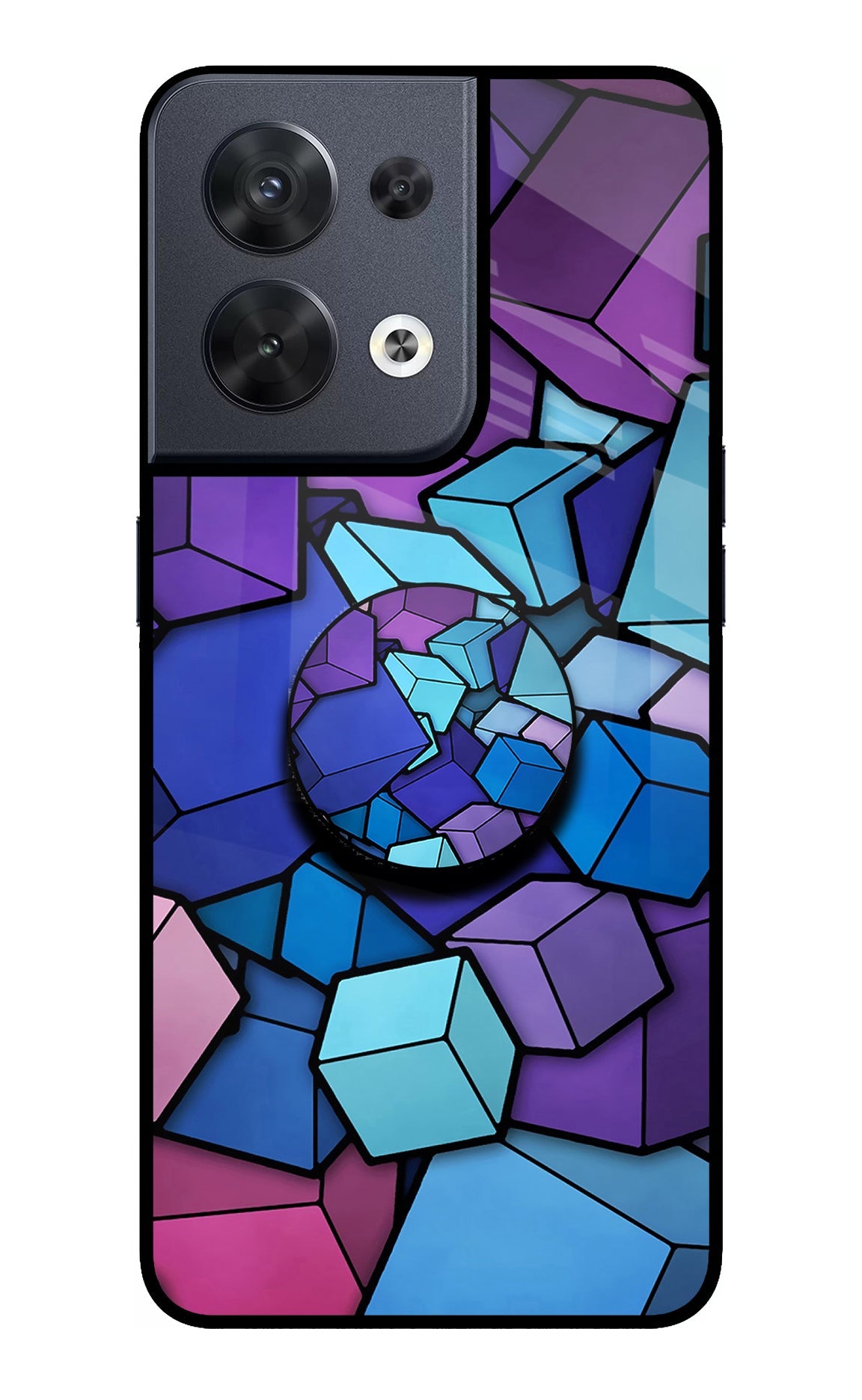 Cubic Abstract Oppo Reno8 Pop Case