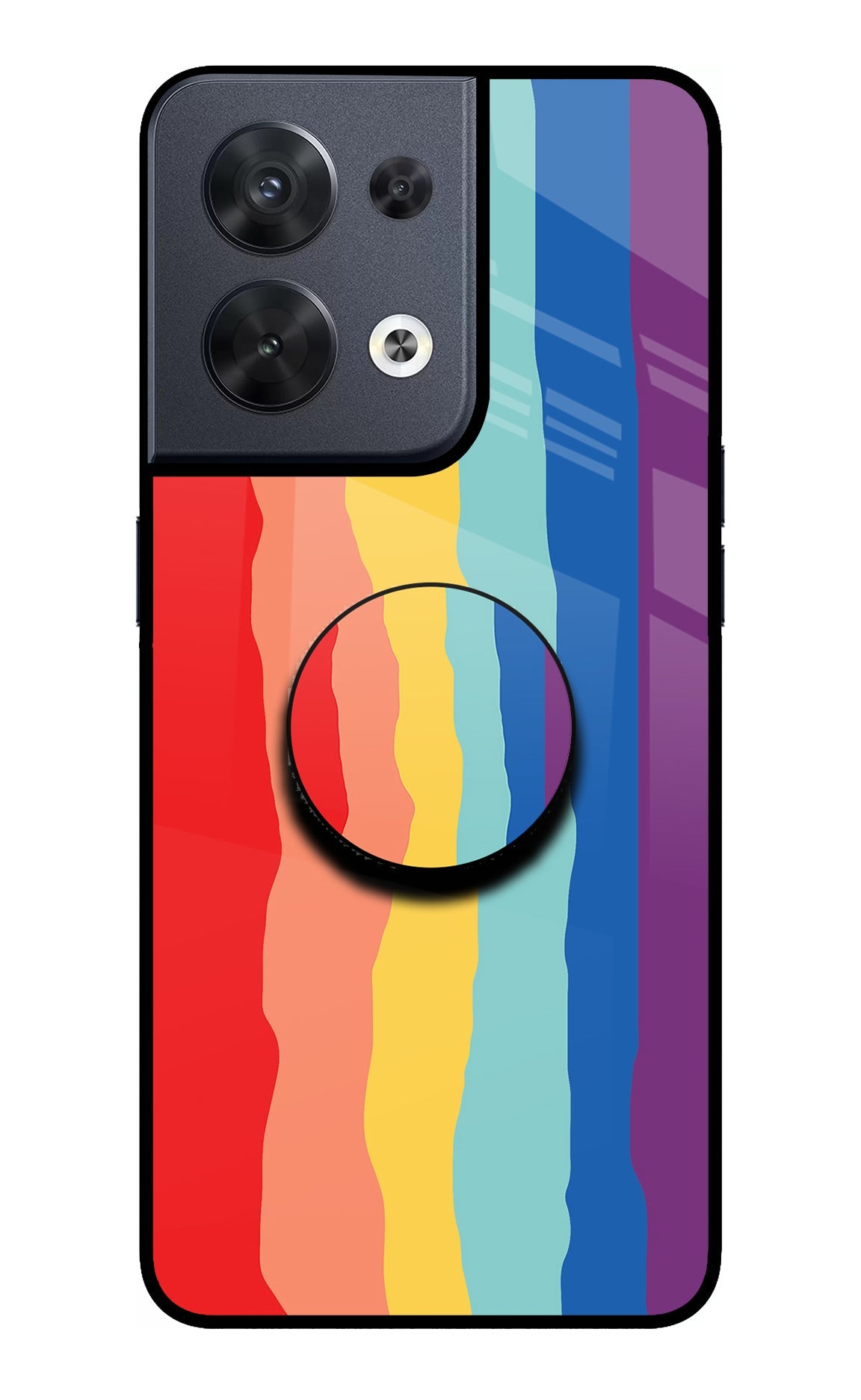 Rainbow Oppo Reno8 Glass Case