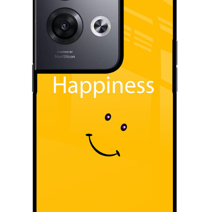 Happiness With Smiley Oppo Reno8 Pro Glass Case Back Cover by Casekaro