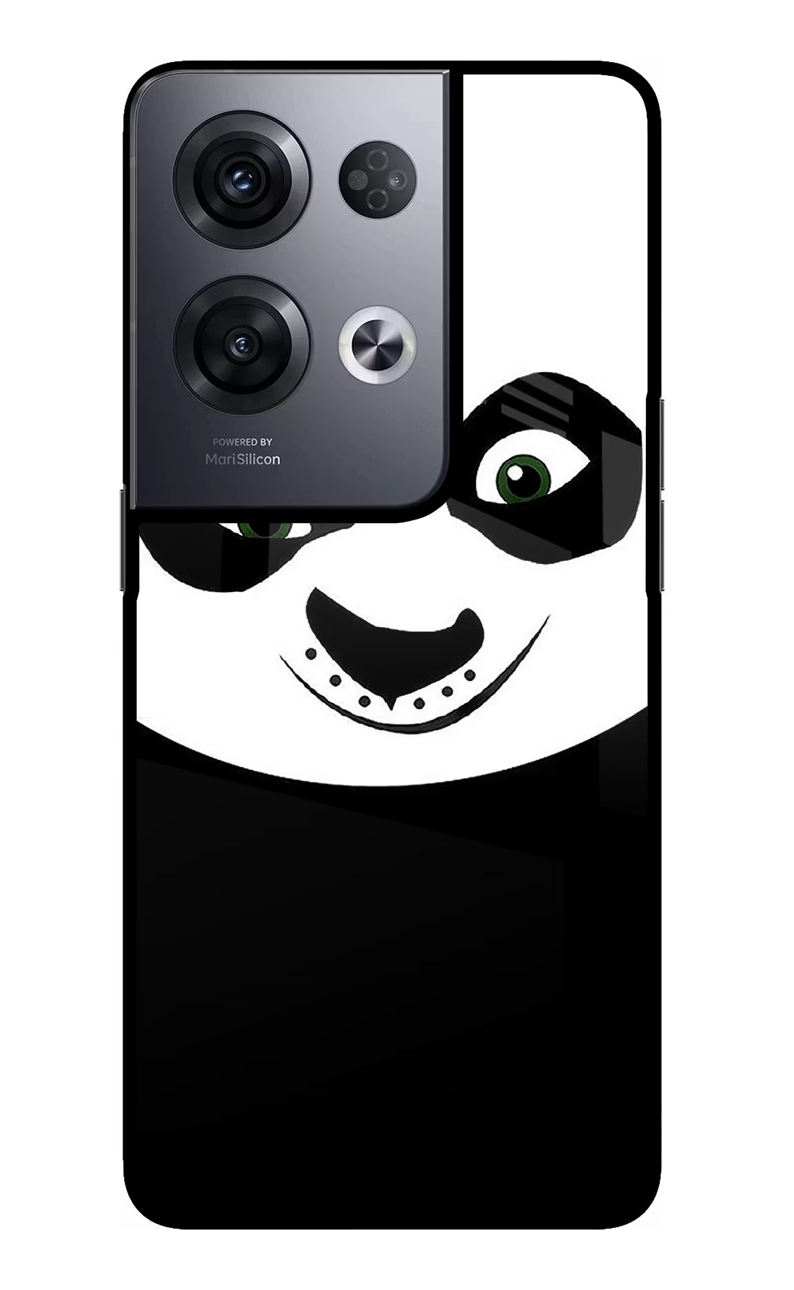 Panda Oppo Reno8 Pro Glass Case Back Cover by Casekaro