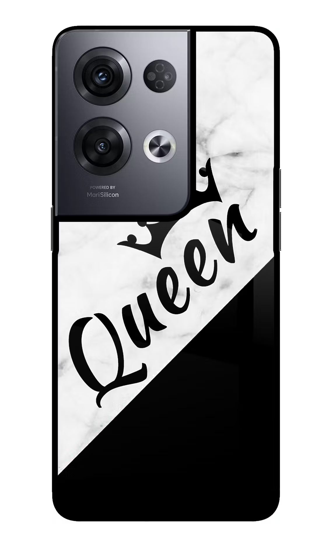 Queen Oppo Reno8 Pro Glass Case Back Cover by Casekaro