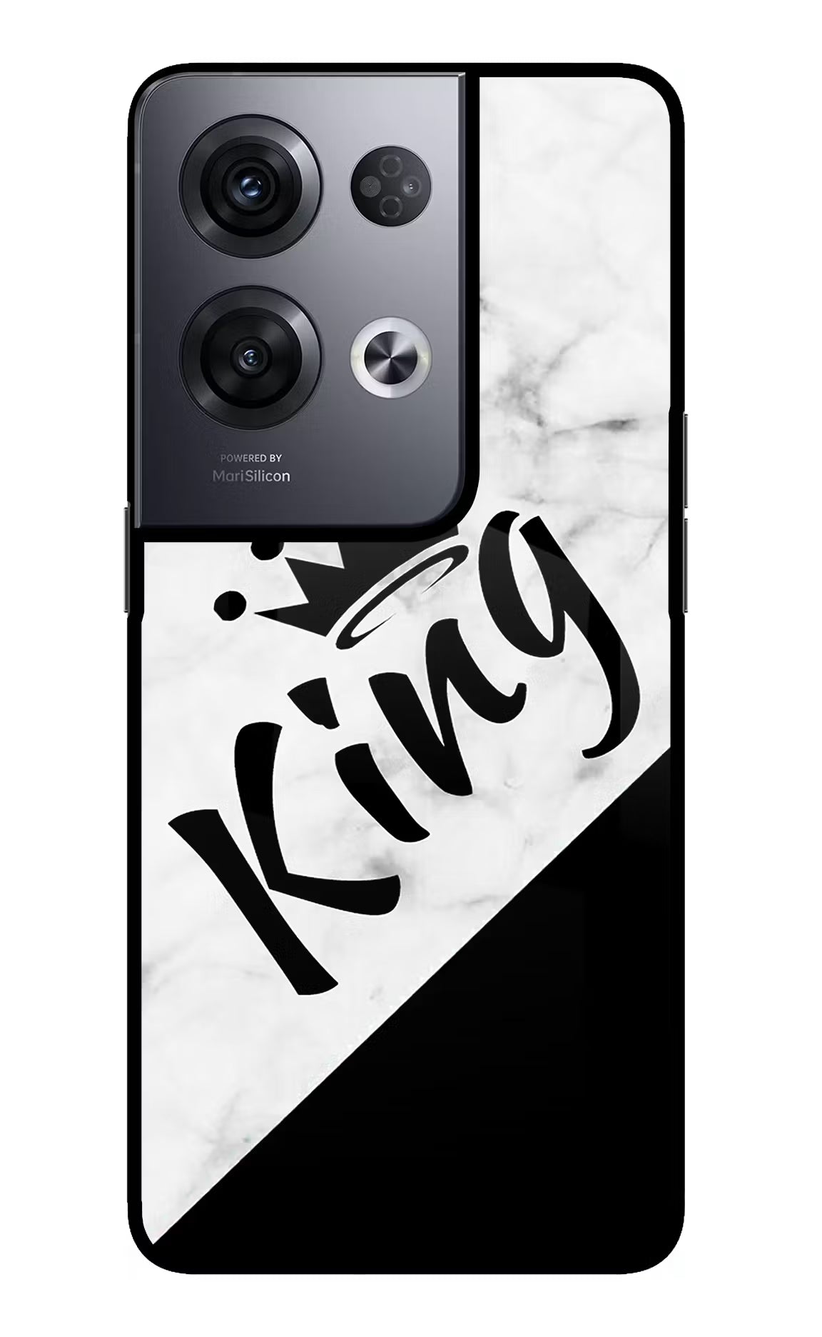 King Oppo Reno8 Pro Glass Case Back Cover by Casekaro