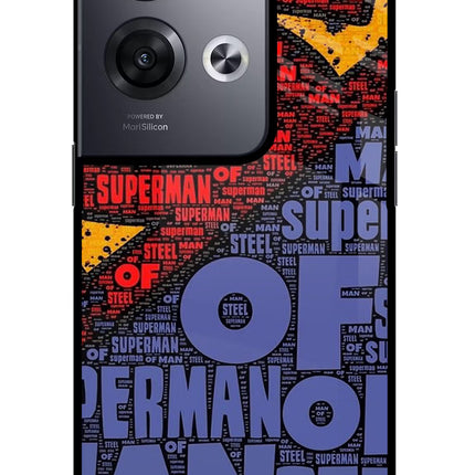Superman Oppo Reno8 Pro Glass Case Back Cover by Casekaro