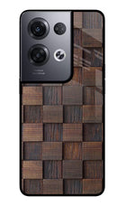 Wooden Cube Design Oppo Reno8 Pro Glass Case