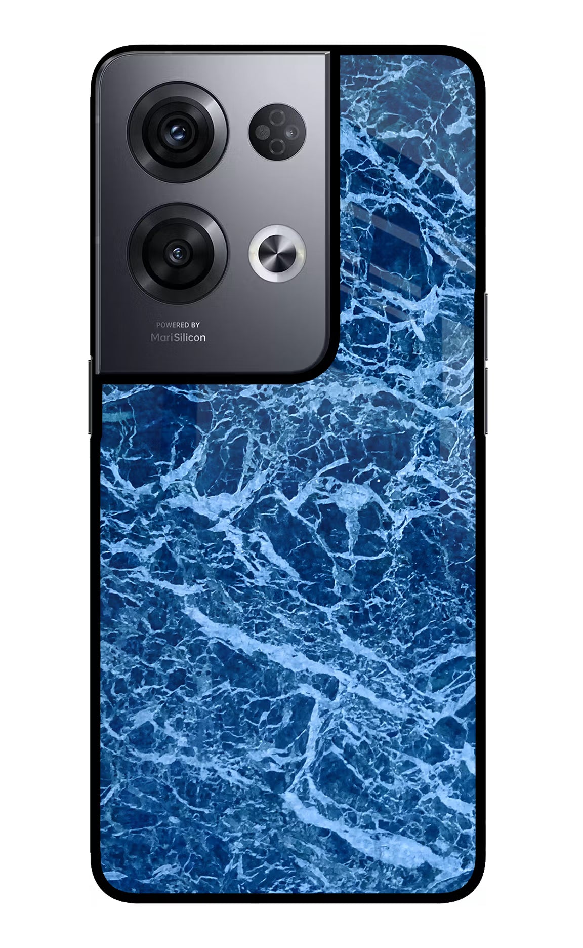 Blue Marble Oppo Reno8 Pro Glass Case Back Cover by Casekaro