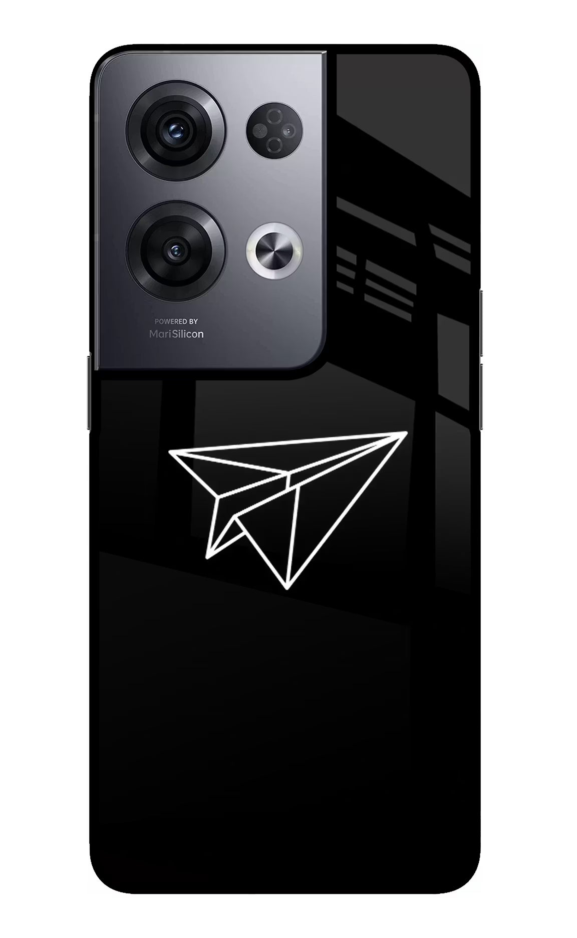 Paper Plane White Oppo Reno8 Pro Glass Case