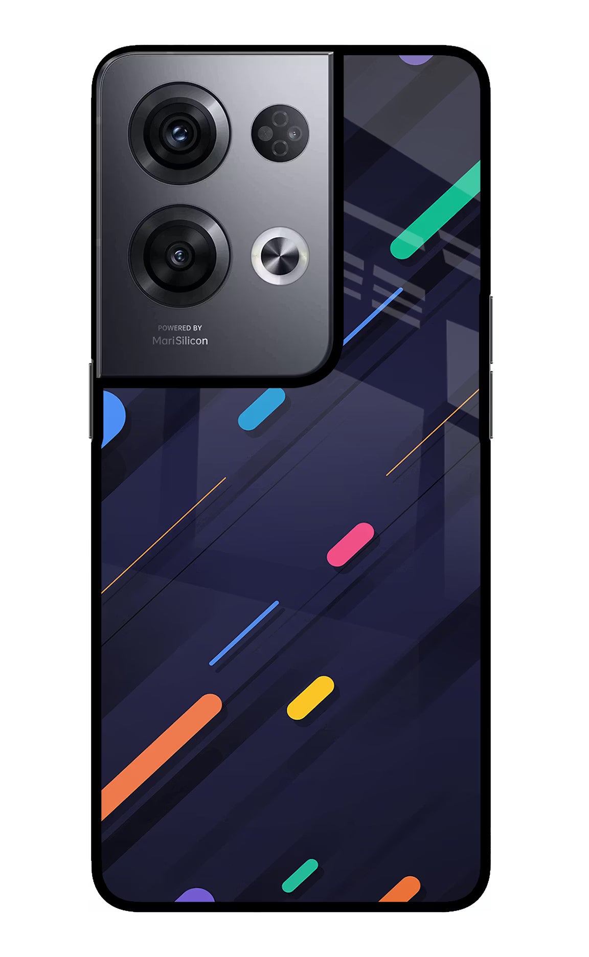 Abstract Design Oppo Reno8 Pro Glass Case Back Cover by Casekaro