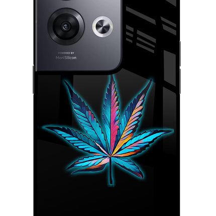 Weed Oppo Reno8 Pro Glass Case Back Cover by Casekaro
