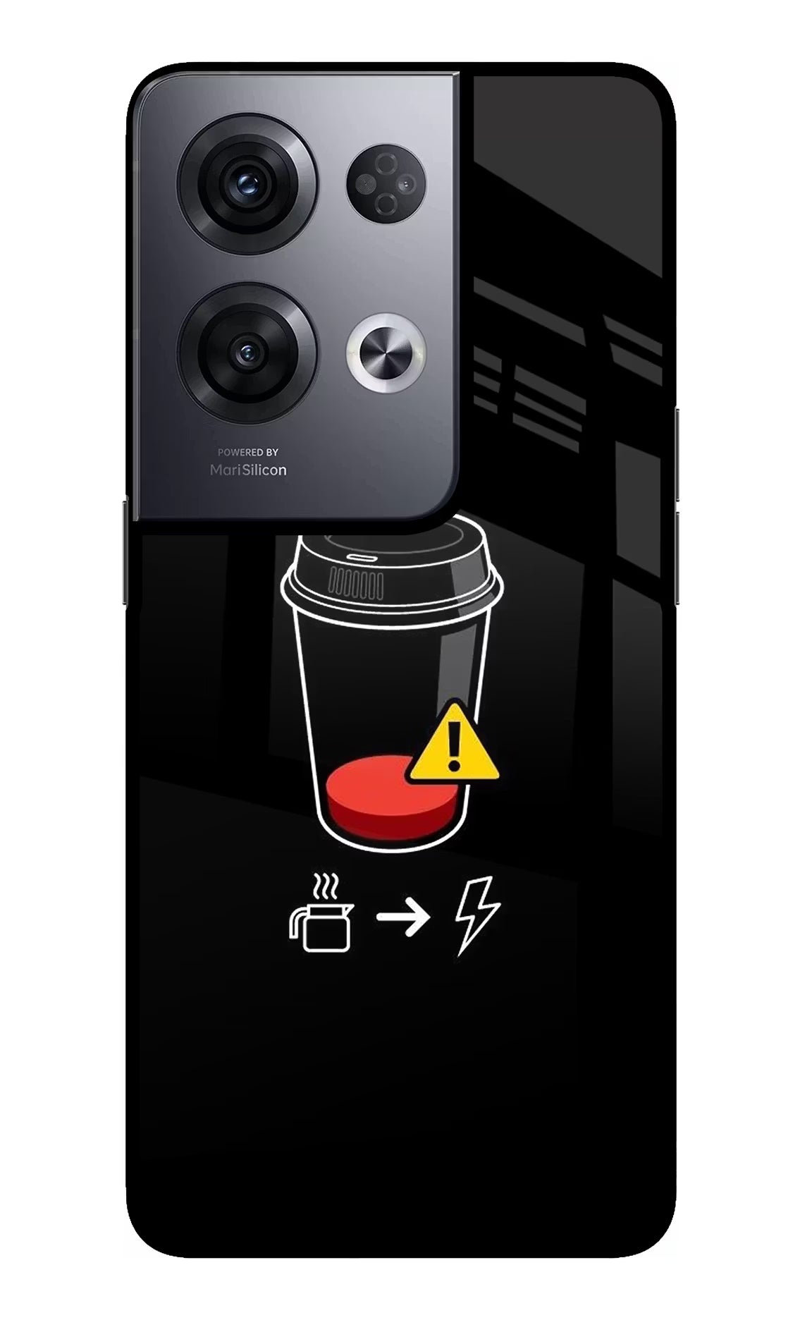 Coffee Oppo Reno8 Pro Glass Case Back Cover by Casekaro