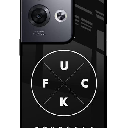 Go Fuck Yourself Oppo Reno8 Pro Glass Case Back Cover by Casekaro