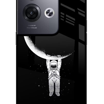 Moon Space Oppo Reno8 Pro Glass Case Back Cover by Casekaro