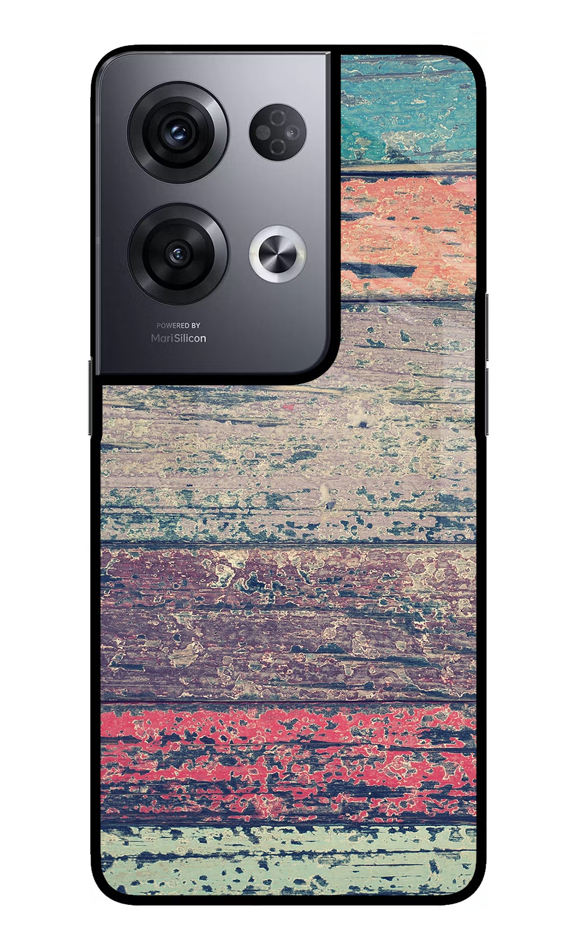 Colourful Wall Oppo Reno8 Pro Glass Case Back Cover by Casekaro