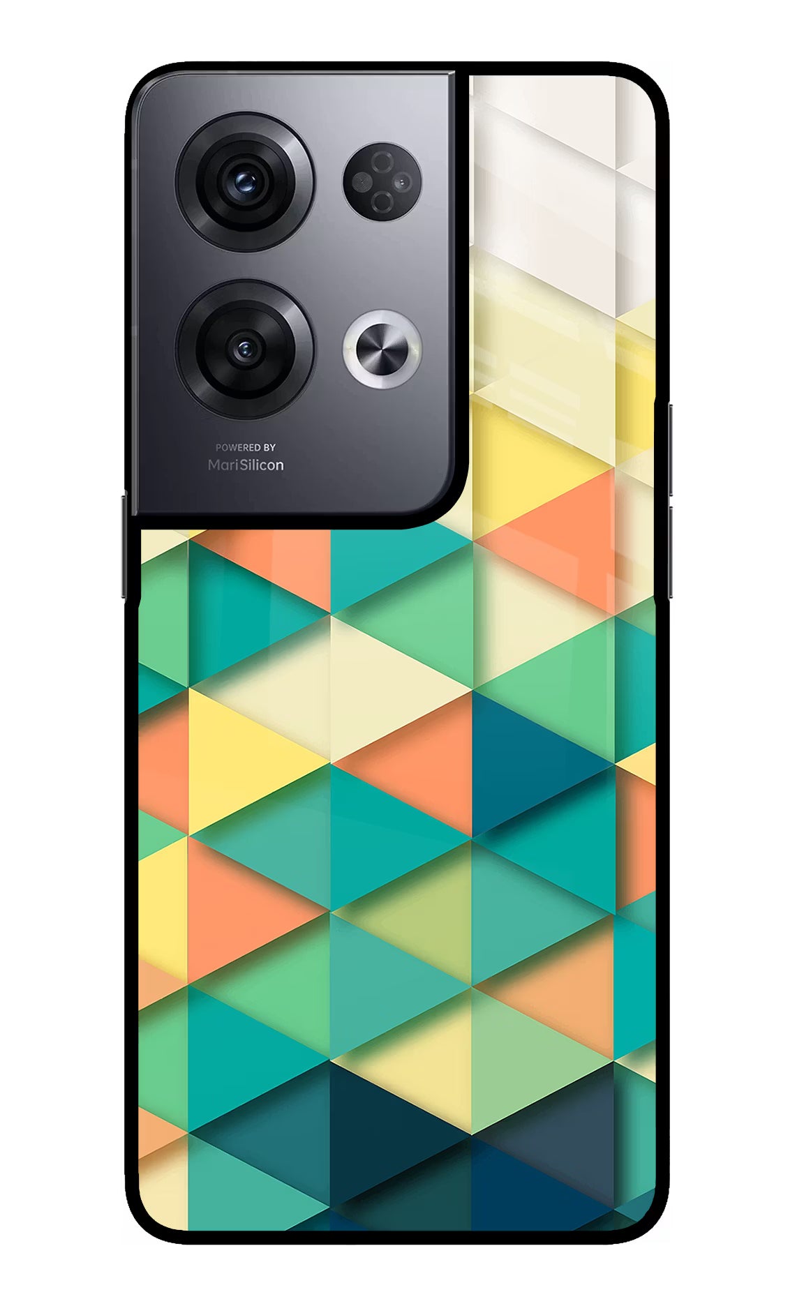 Abstract Oppo Reno8 Pro Glass Case Back Cover by Casekaro