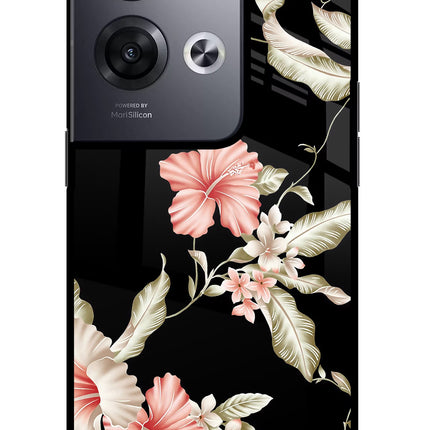 Flowers Oppo Reno8 Pro Glass Case Back Cover by Casekaro