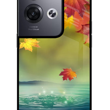 Flowers Oppo Reno8 Pro Glass Case Back Cover by Casekaro