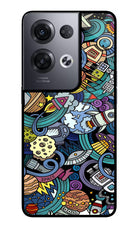 Space Abstract Oppo Reno8 Pro Glass Case
