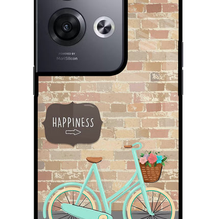 Happiness Artwork Oppo Reno8 Pro Glass Case Back Cover by Casekaro
