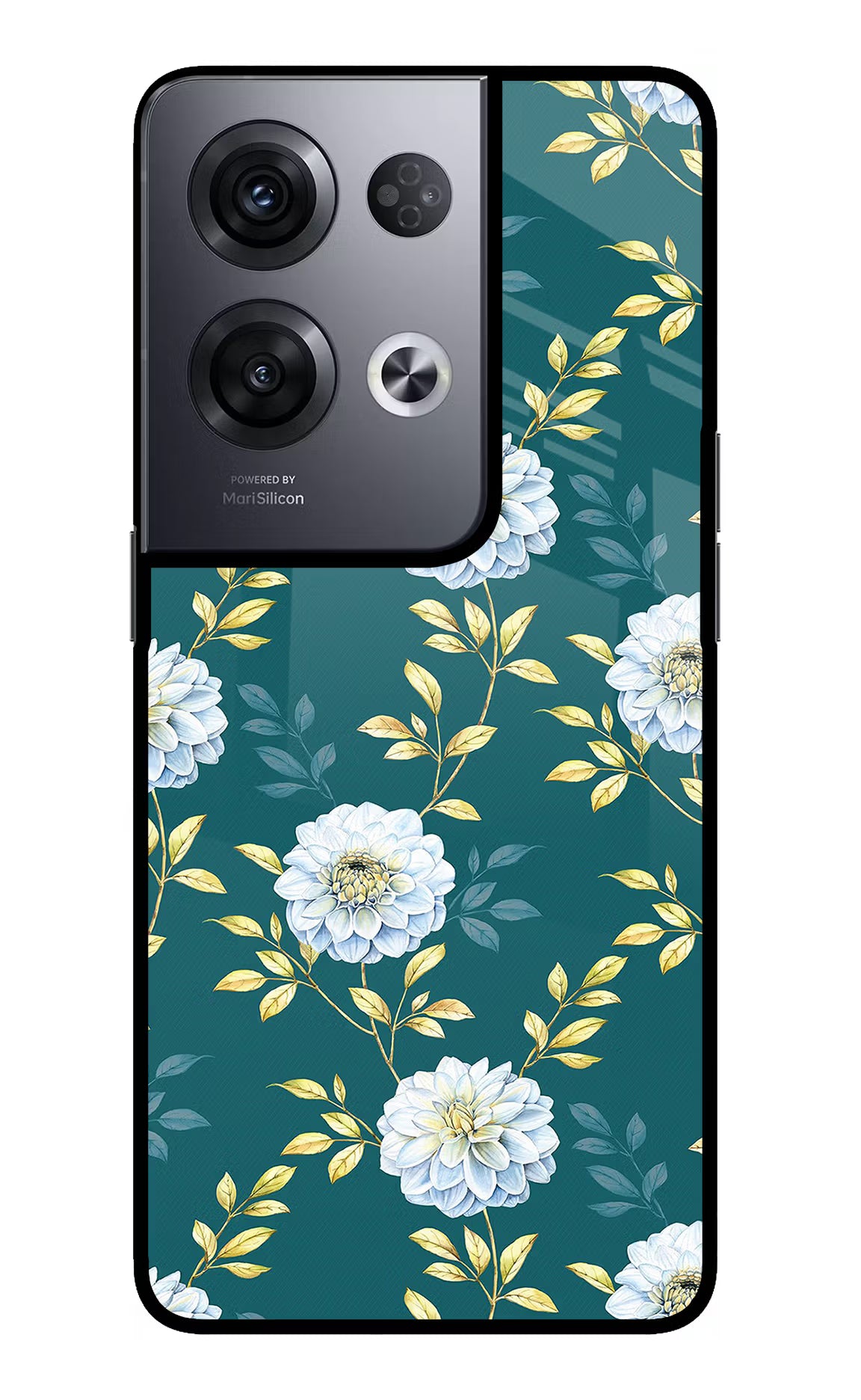 Flowers Oppo Reno8 Pro Glass Case