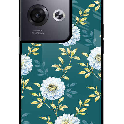 Flowers Oppo Reno8 Pro Glass Case Back Cover by Casekaro