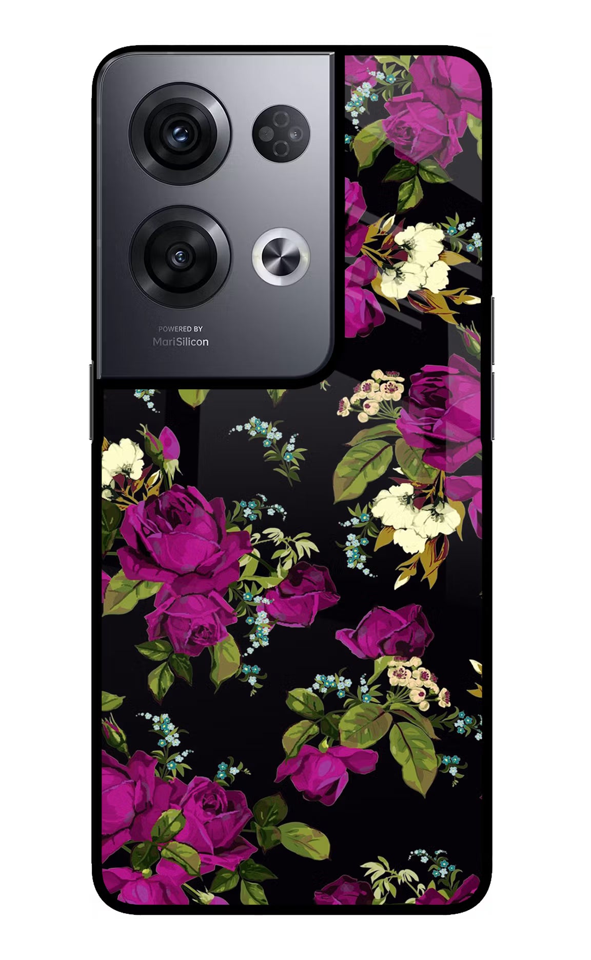 Flowers Oppo Reno8 Pro Glass Case Back Cover by Casekaro