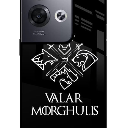 Valar Morghulis | Game Of Thrones Oppo Reno8 Pro Glass Case Back Cover by Casekaro
