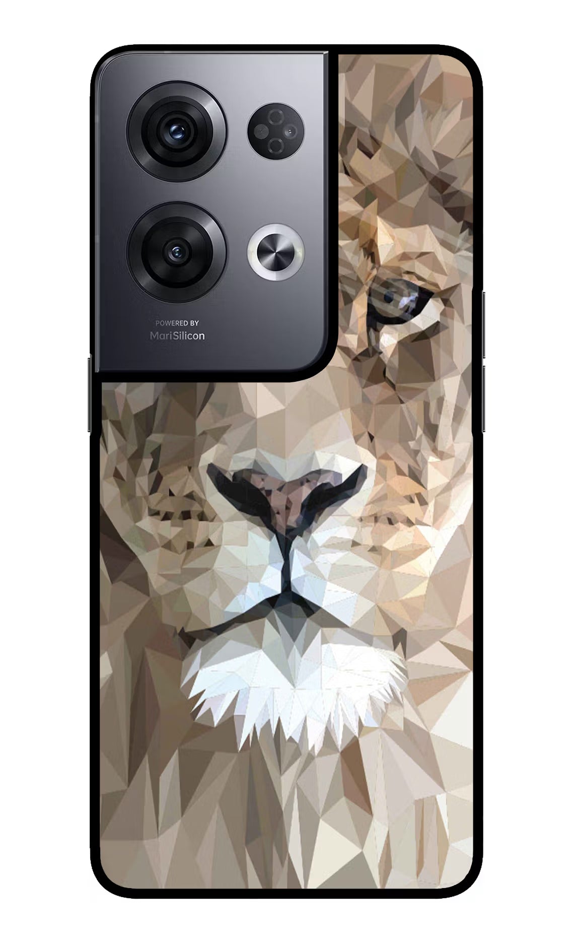 Lion Art Oppo Reno8 Pro Glass Case Back Cover by Casekaro
